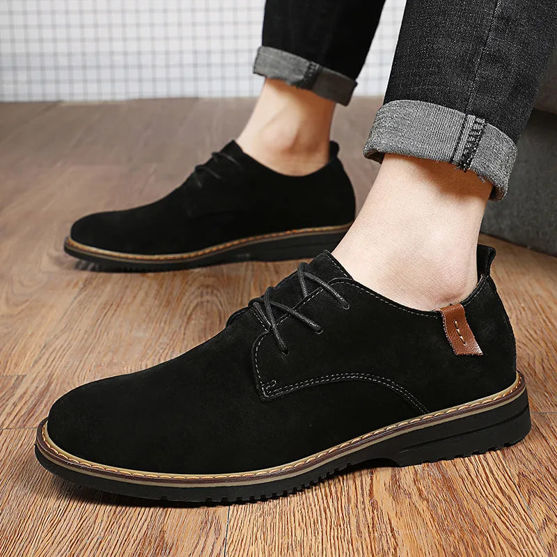 Herren Schnürschuhe ⎜ Bequeme Leder-Schuhe im Casual-Stil für Frühling und Alltag