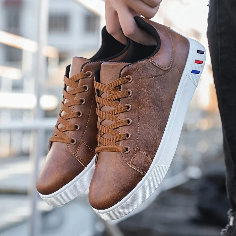 Herren Casual Sneakers ⎜ Trendige Freizeitschuhe mit Hochwertigem Kunstleder und Sportlichem Design