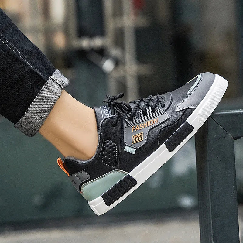 Herren Sneakers ⎜Bequeme Freizeitschuhe aus Leder mit speziellem Design für Sport und Alltag