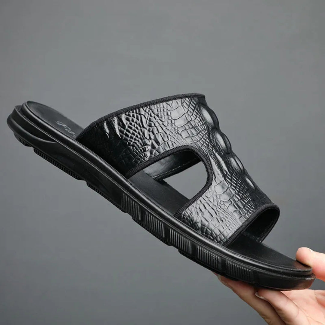 Ledersandalen für Herren ⎜ Modische Strandschuhe Im Europäischen Stil für Den Outdoor-Einsatz