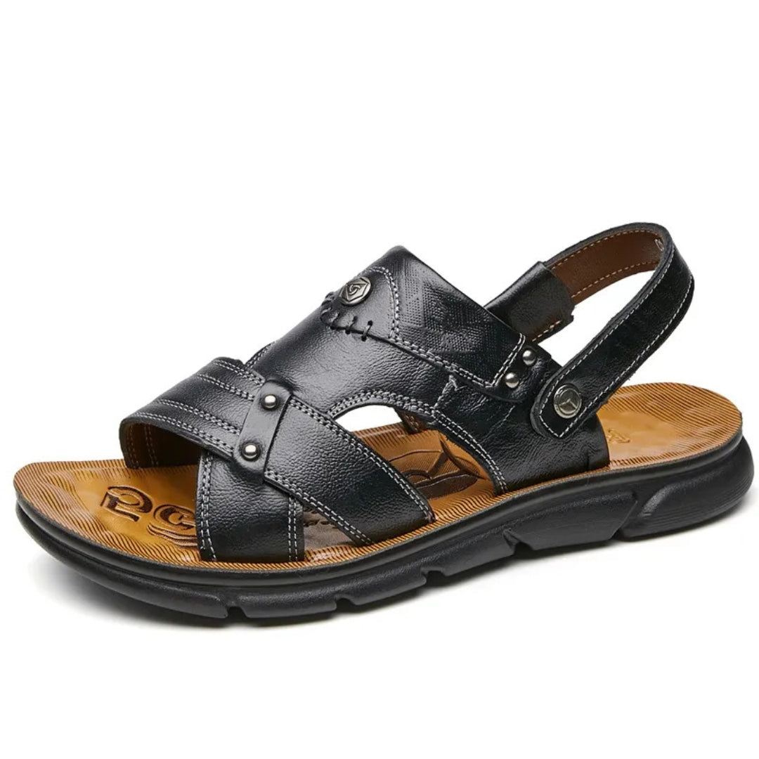 Lederslipper für Herren ⎜ Vielseitige Strandsandalen für Outdoor-Aktivitäten