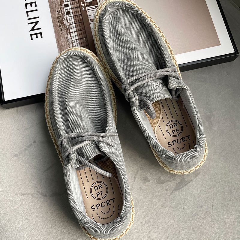 Herren Slip-On Schuhe ⎜ Bequeme Leinenschuhe im Sommerstil für Freizeit und Alltag