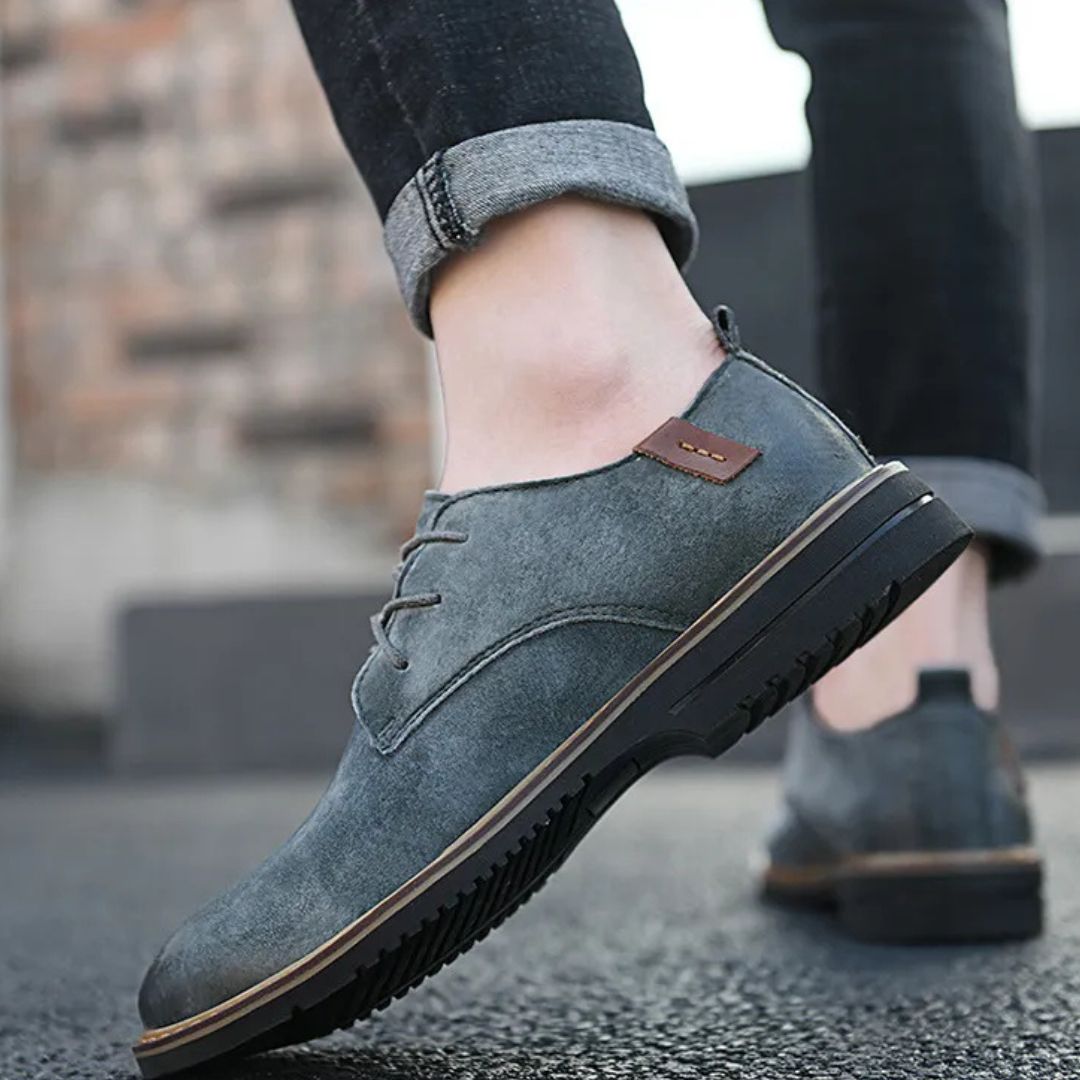 Herren Schnürschuhe ⎜ Bequeme Leder-Schuhe im Casual-Stil für Frühling und Alltag