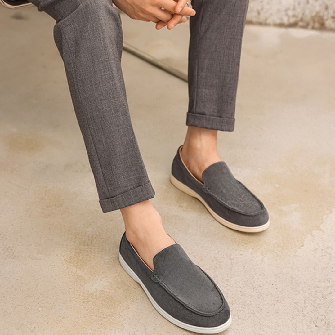 Herren Slip-On Mokassins ⎜ Leichte Wildleder-Schuhe für den Sommer und Freizeit