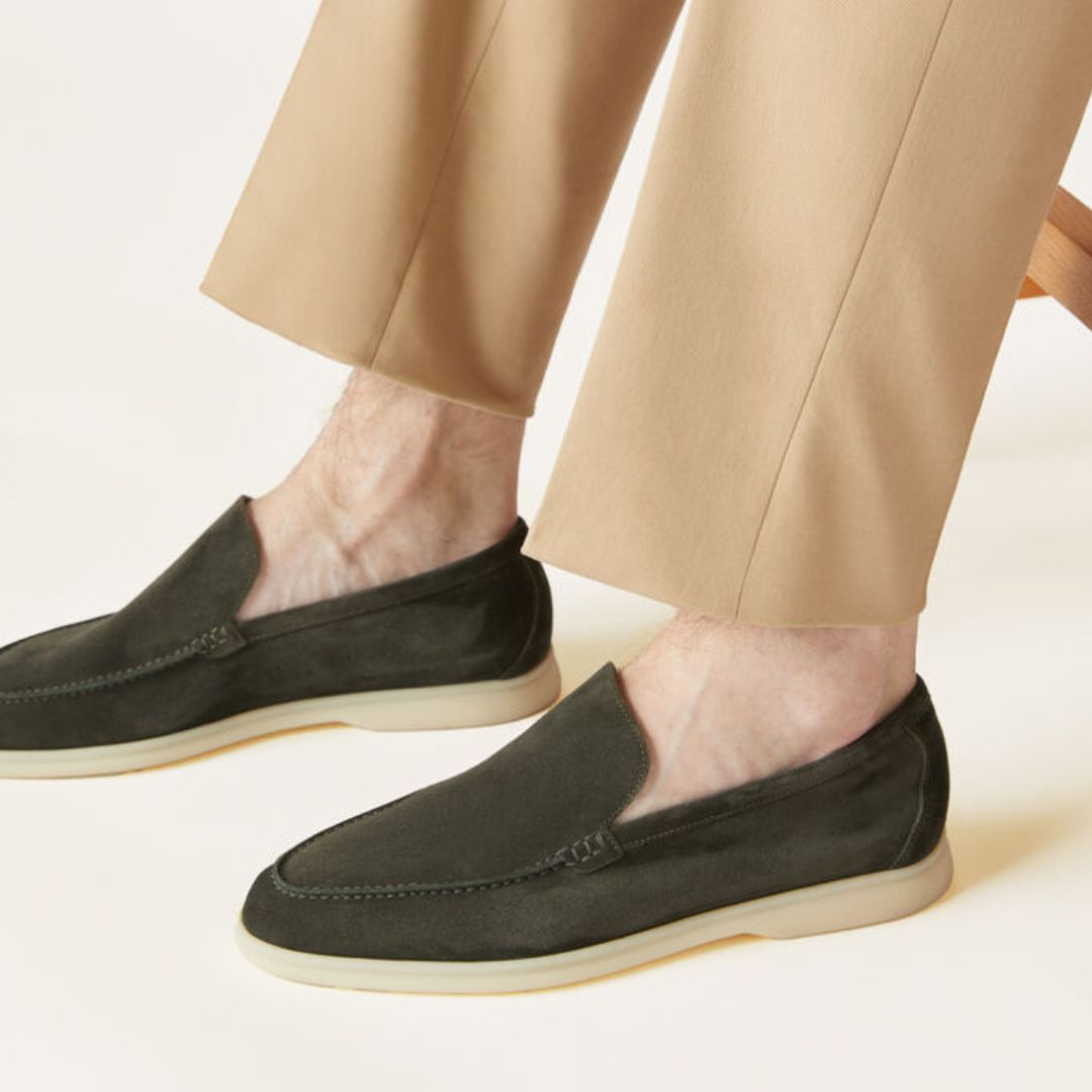 Herren Slip-On Mokassins ⎜ Bequeme Freizeitschuhe aus Wildleder für den Sommer