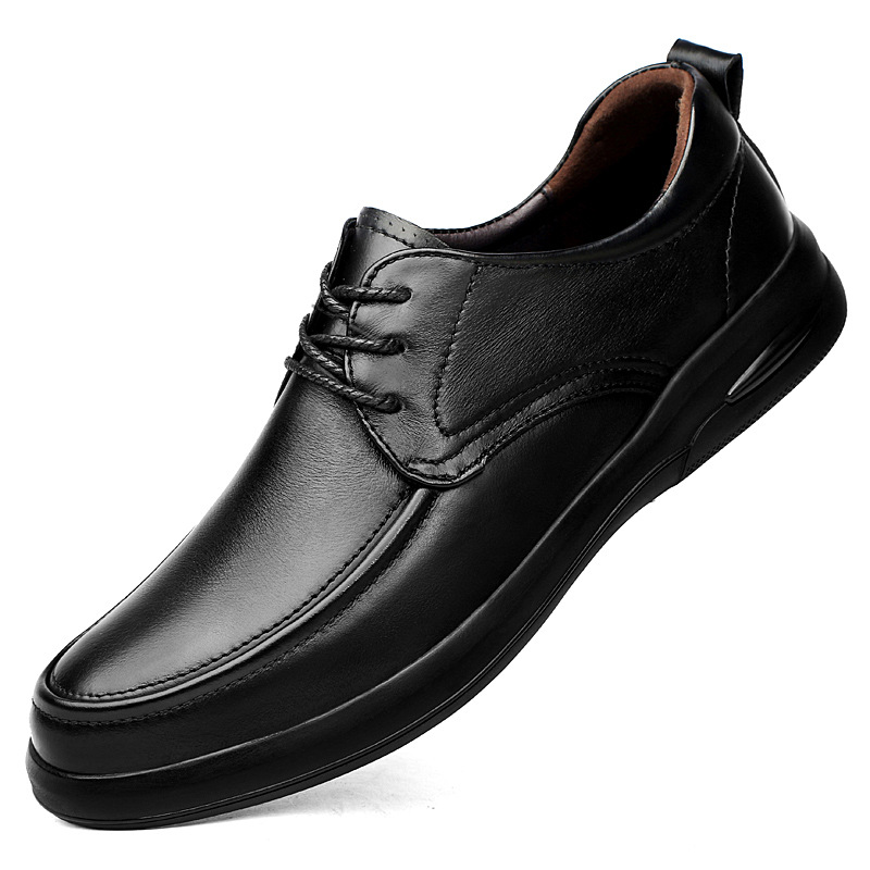 Herren Lederschuhe ⎜ Bequeme Schnürer im Business-Design mit weicher Sohle für den Alltag
