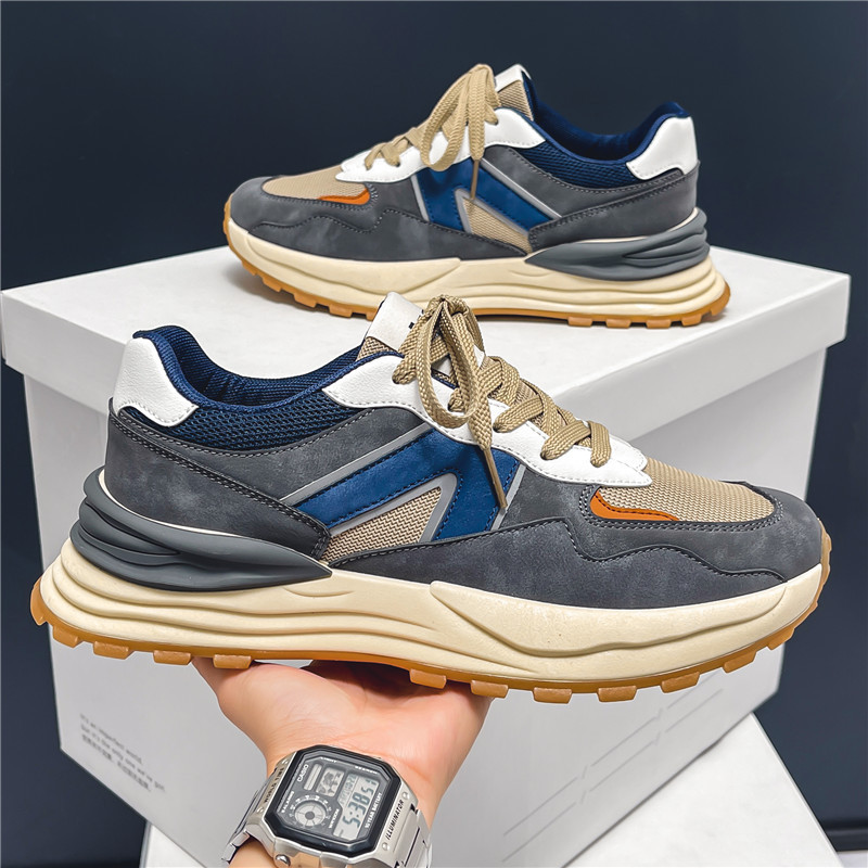 Herren Sneakers ⎜ Atmungsaktive Mesh-Schuhe mit Plattform und Erhöhter Sohle für den Herbst