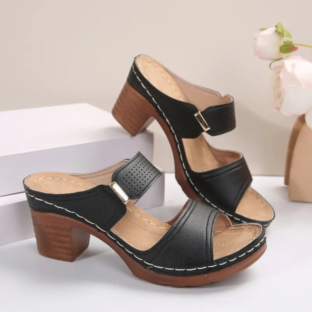 High-Heel-Sandalen für Damen ⎜ Bequeme Freizeitschuhe mit Dicker Sohle und Rutschfestem Blockabsatz für Den Sommer