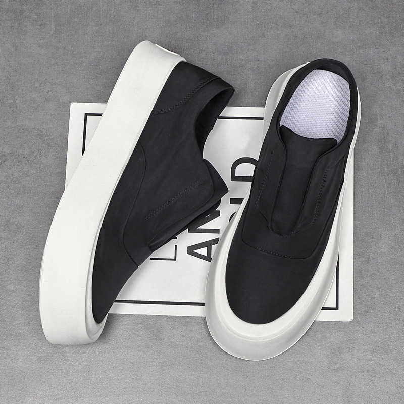 Herren Slip-On Sneakers ⎜ Bequeme Canvas-Schuhe mit Plattform für Freizeit und Alltag