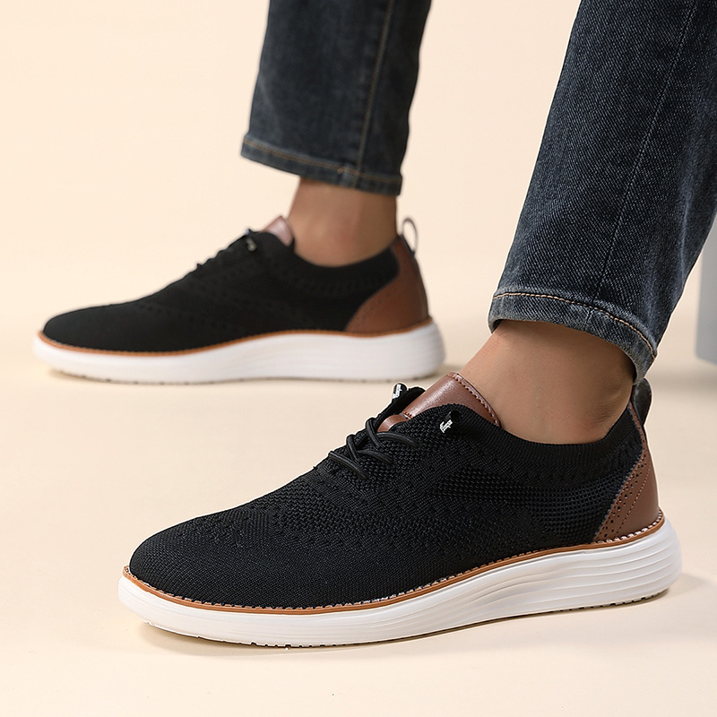 Herren Sneakers ⎜ Atmungsaktive Flyknit-Schuhe für den Alltag mit Bequemem Tragekomfort