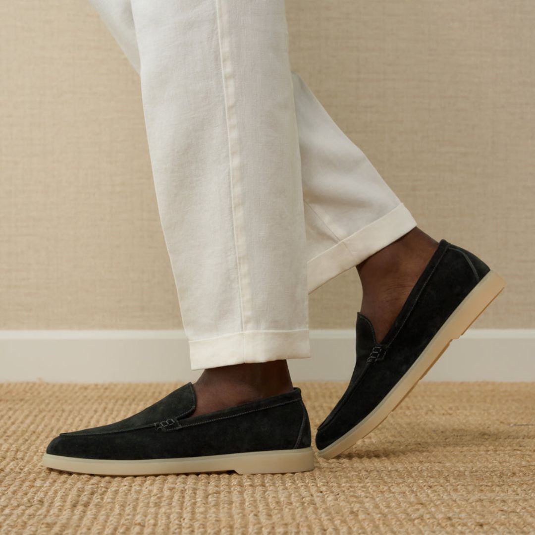 Herren Slip-On Mokassins ⎜ Bequeme Freizeitschuhe aus Wildleder für den Sommer