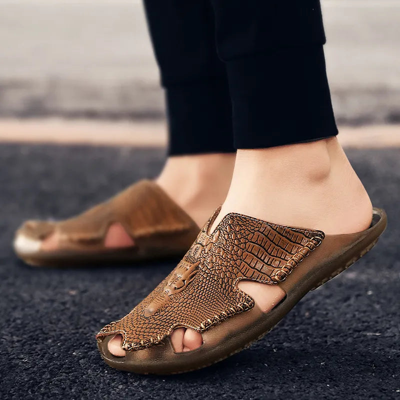 Geschlossene Zehen Slipper für Herren ⎜ Bequeme Freizeitschuhe für Outdoor-Aktivitäten