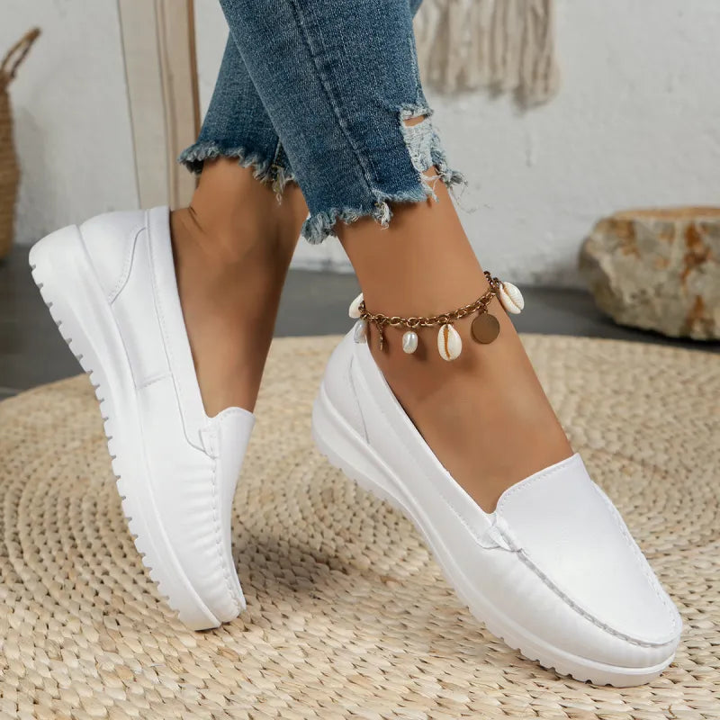 Plattform-Loafer für Damen ⎜ Bequeme Slip-On Schuhe mit Erhöhter Sohle für Komfort und Stil