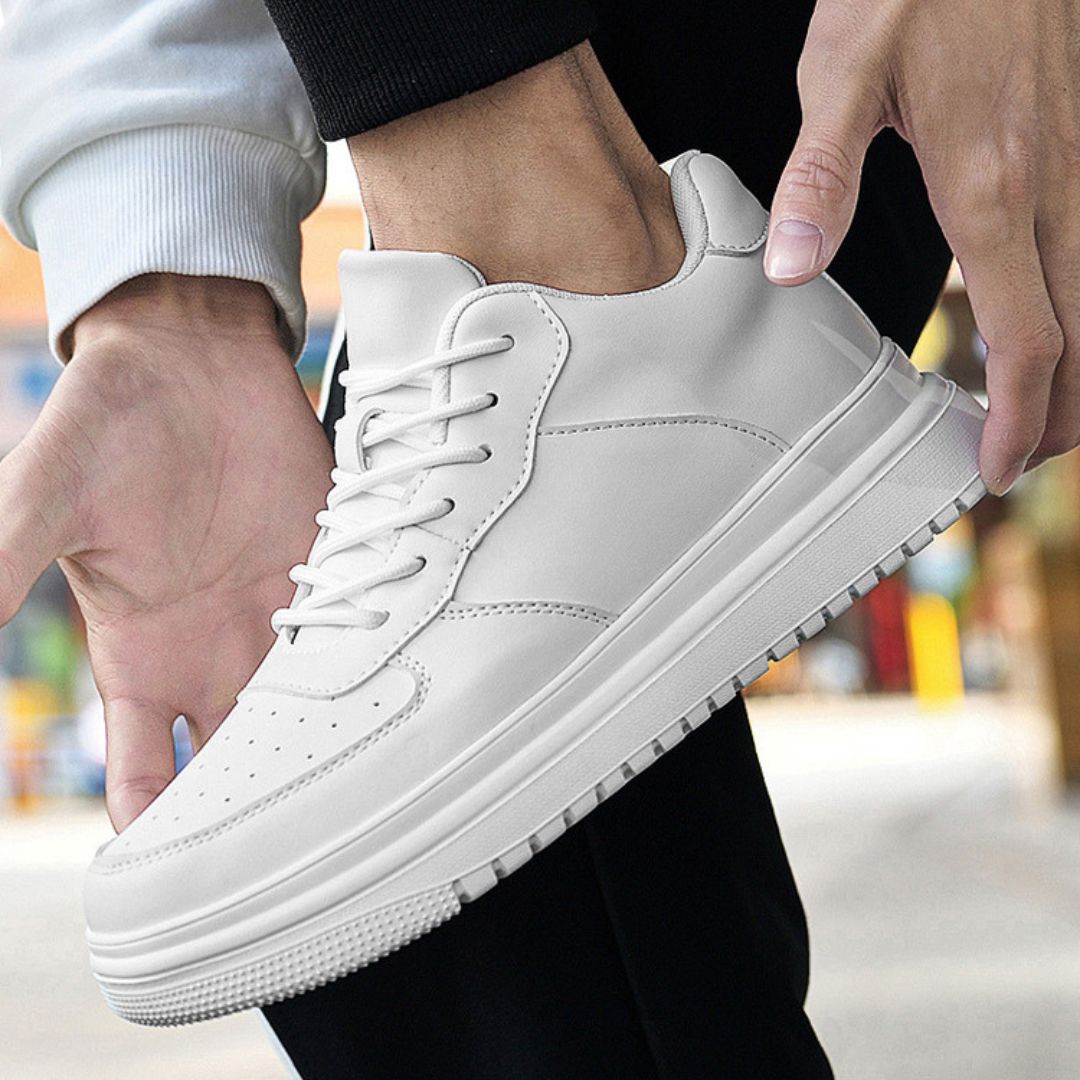 Herren Skateboard Sneaker ⎜ Atmungsaktive Schuhe mit Verstecktem Höhen-Boost und Soft-Bottom-Sohle