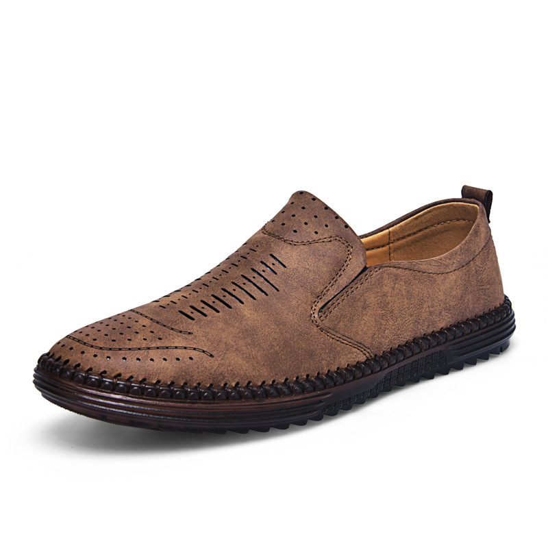 Herren Slip-On Schuhe ⎜ Bequeme Freizeit-Schuhe aus hochwertigem Leder für den Alltag