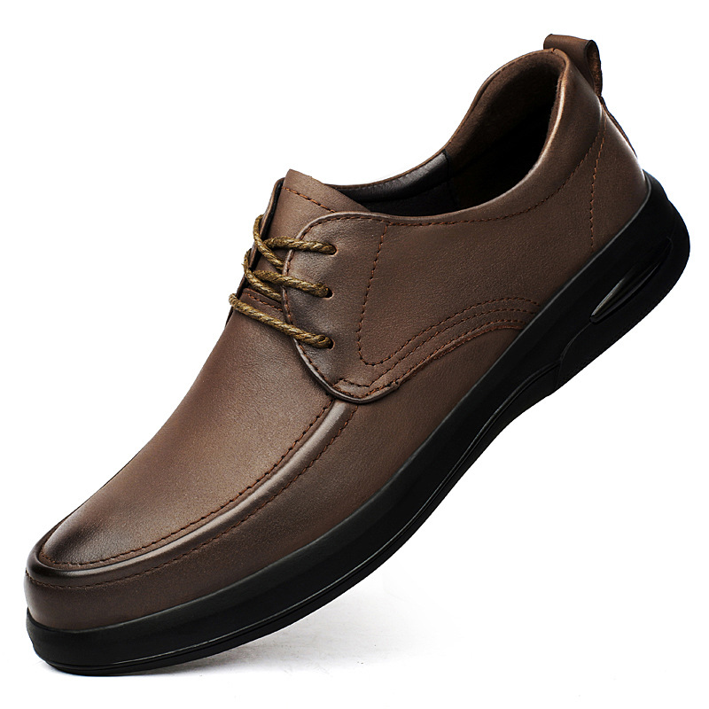 Herren Lederschuhe ⎜ Bequeme Schnürer im Business-Design mit weicher Sohle für den Alltag