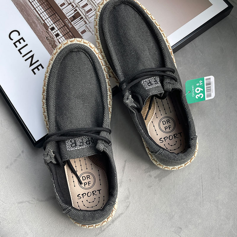 Herren Slip-On Schuhe ⎜ Bequeme Leinenschuhe im Sommerstil für Freizeit und Alltag