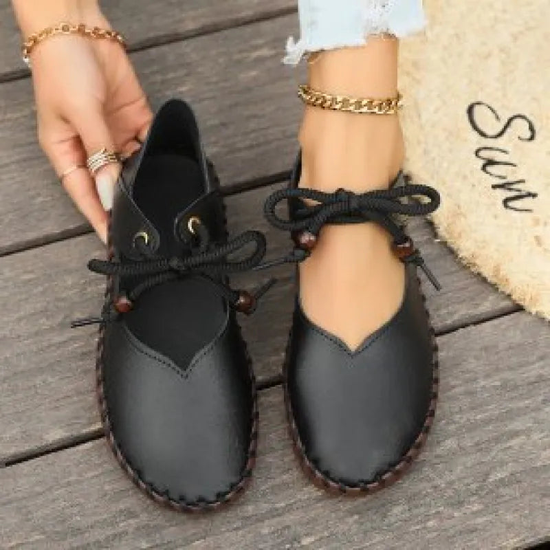 Freizeitschuhe für Damen ⎜ Bequeme Slip-On Schuhe mit Kordelzug und strapazierfähiger Sohle