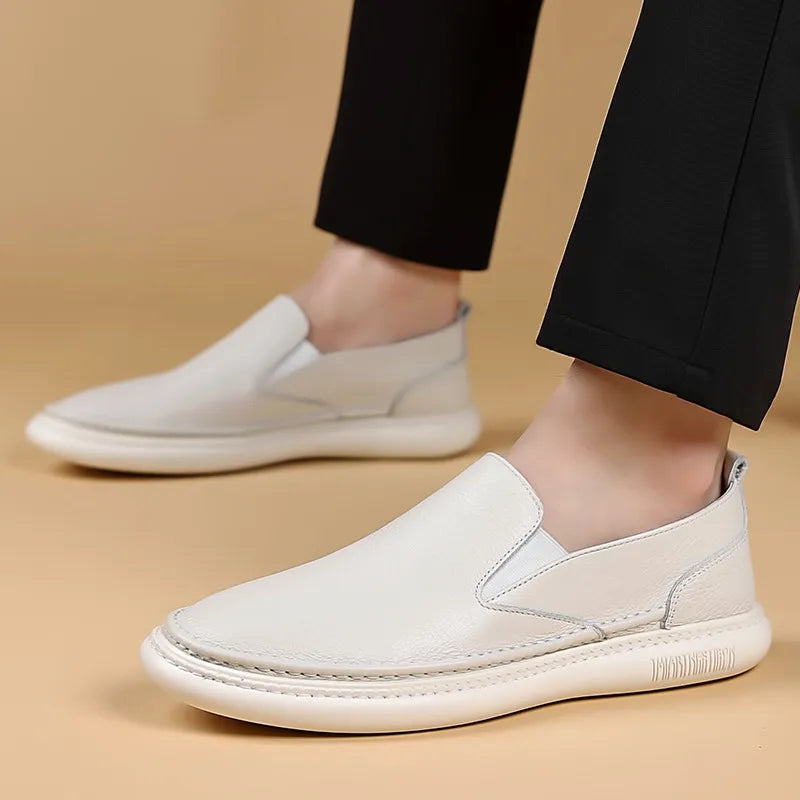 Herren Slip-On Schuhe ⎜ Bequeme Leder-Schuhe im modernen Design für den Alltag