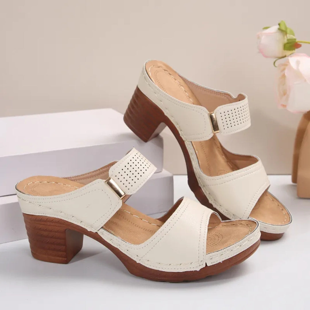 High-Heel-Sandalen für Damen ⎜ Bequeme Freizeitschuhe mit Dicker Sohle und Rutschfestem Blockabsatz für Den Sommer