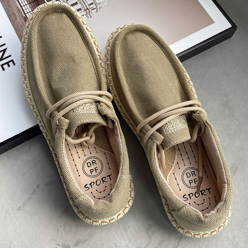 Herren Slip-On Schuhe ⎜ Bequeme Leinenschuhe im Sommerstil für Freizeit und Alltag