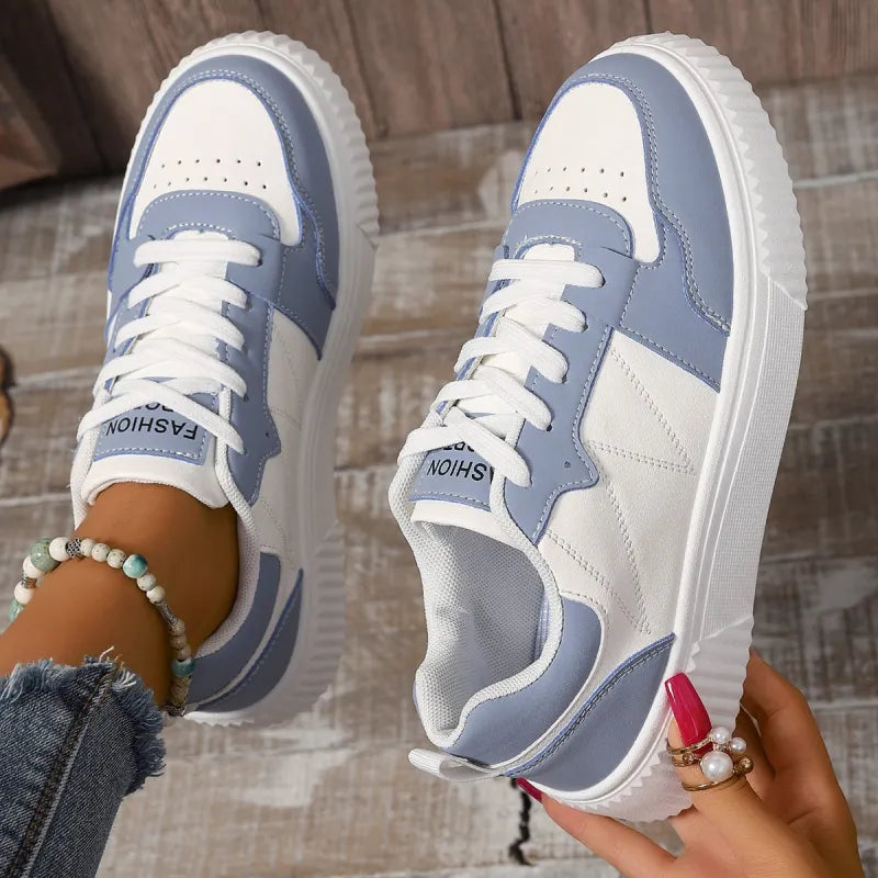 Sportliche Sneakers für Damen ⎜ Leichte Schuhe mit dicker Sohle für Komfort und Style