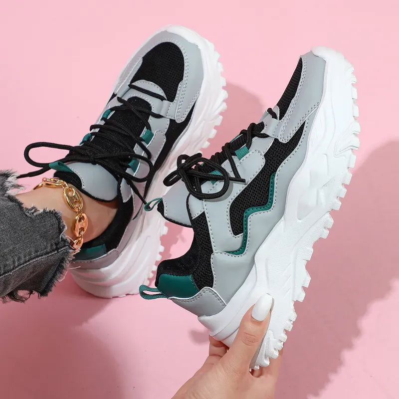 Damen Sneakers ⎜ Modische Sportschuhe mit atmungsaktivem Design und komfortabler Sohle für den Alltag