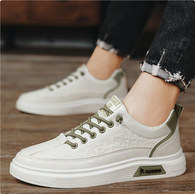 Herren Sneakers ⎜ Modische Freizeitschuhe aus Leder mit komfortabler Sohle für den Alltag