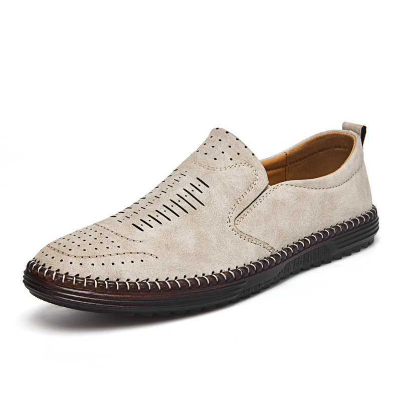 Herren Slip-On Schuhe ⎜ Bequeme Freizeit-Schuhe aus hochwertigem Leder für den Alltag