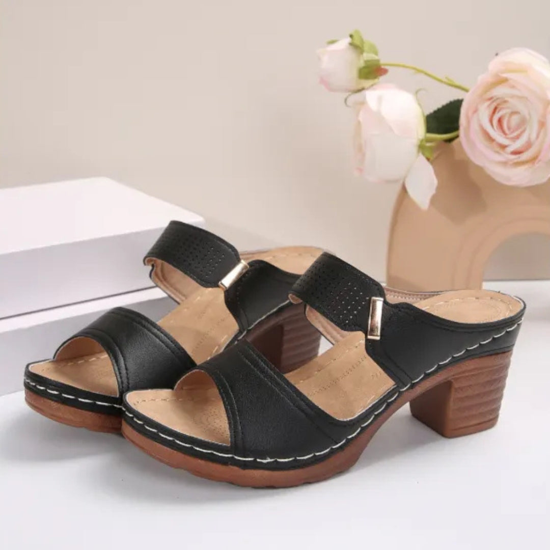 High-Heel-Sandalen für Damen ⎜ Bequeme Freizeitschuhe mit Dicker Sohle und Rutschfestem Blockabsatz für Den Sommer