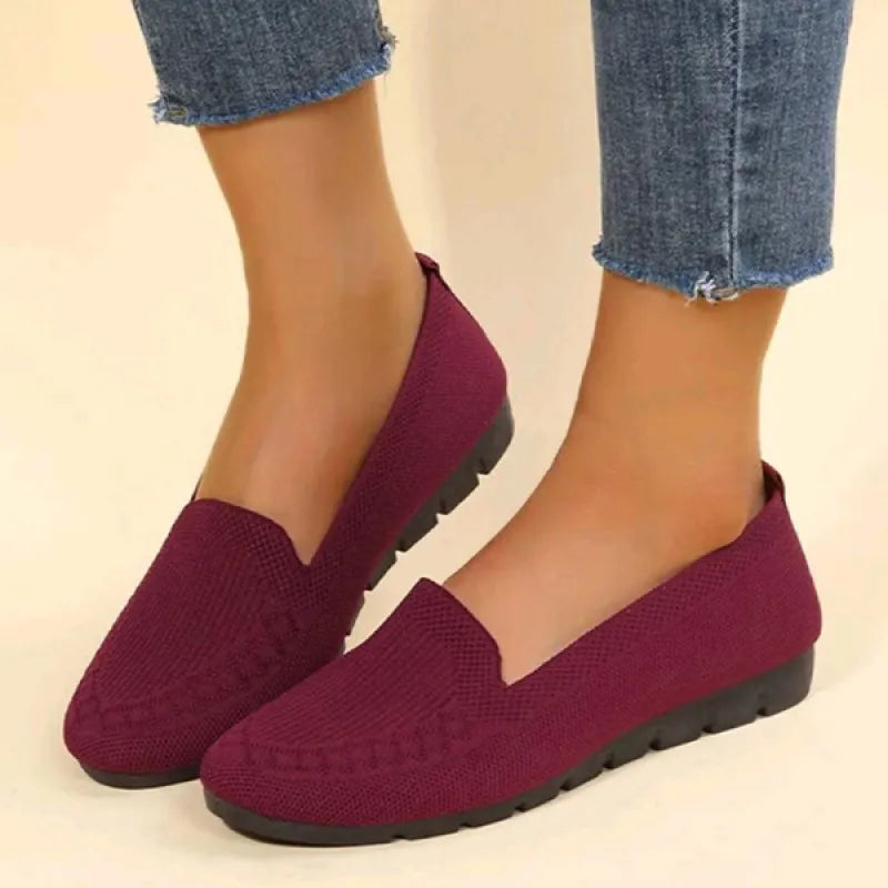 Flache Mesh-Slipper für Damen ⎜ Bequeme Schuhe mit Rundem Zehenbereich für Alltag und Komfort