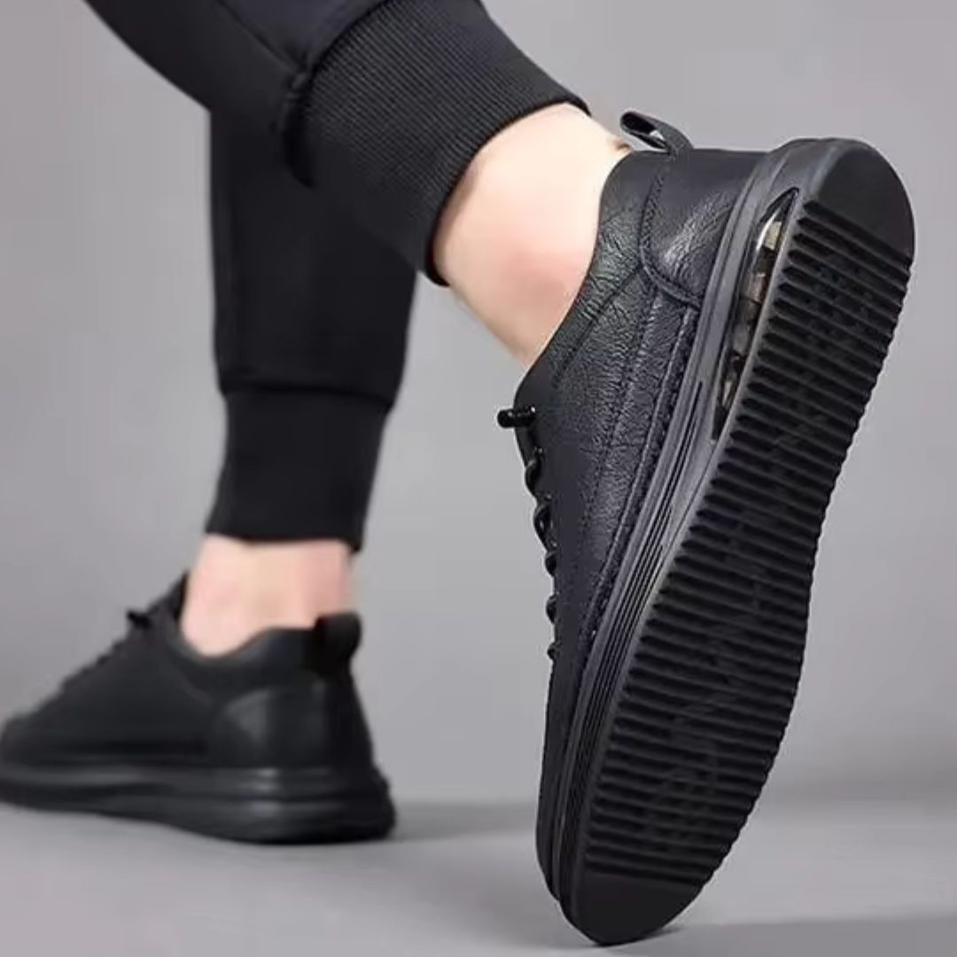 Herren Sneakers ⎜ Bequeme Sport- und Freizeitschuhe aus Leder mit gepolsterter Sohle