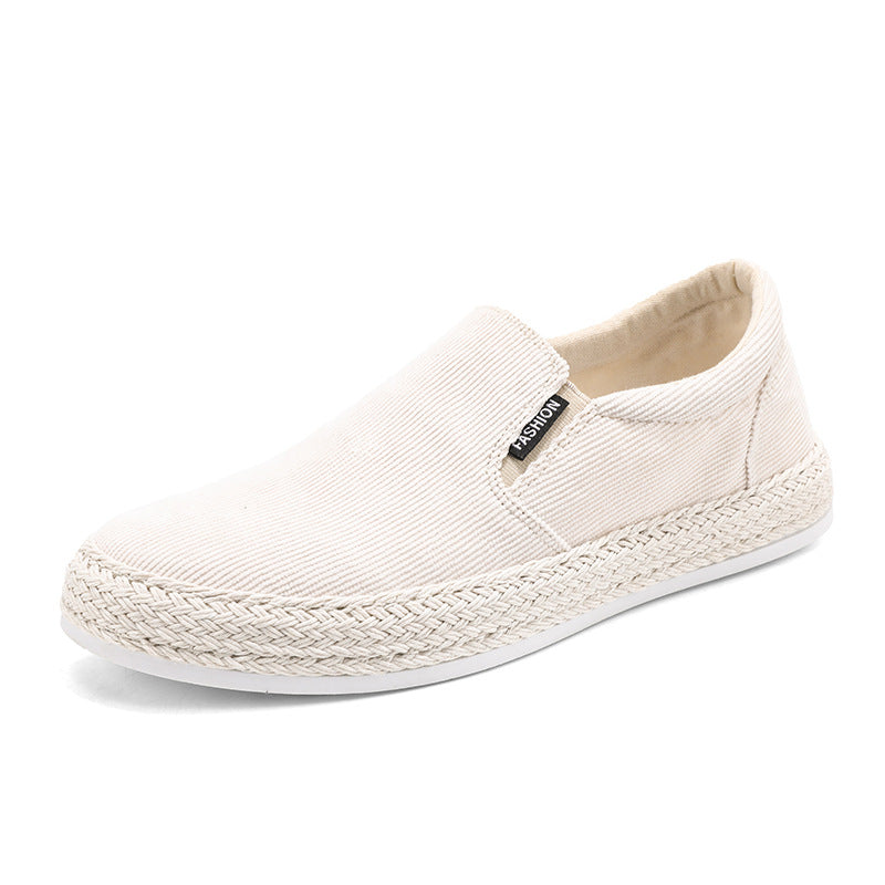 Atmungsaktive Herren Slipper ⎜ Bequeme Canvas-Schuhe im Espadrille-Stil für Freizeit und Sommer