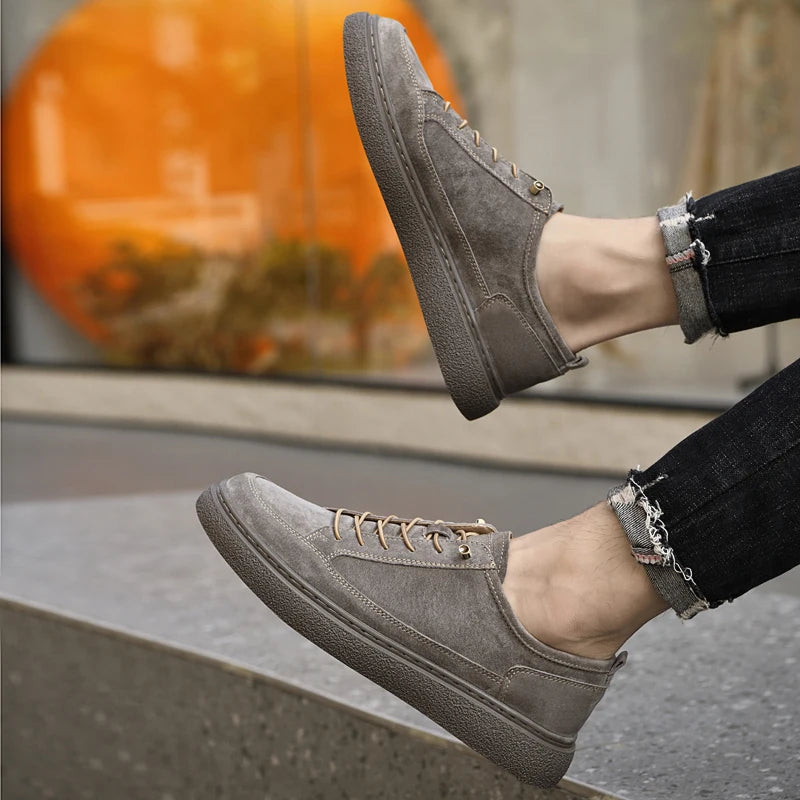 Herren Sneakers ⎜ Atmungsaktive Freizeitschuhe im Retro-Stil mit weicher Sohle und minimalistischem Design