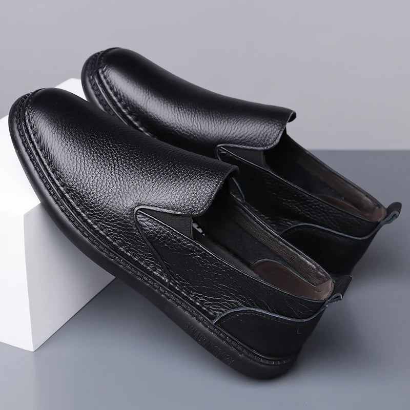 Herren Slip-On Schuhe ⎜ Bequeme Leder-Schuhe im modernen Design für den Alltag