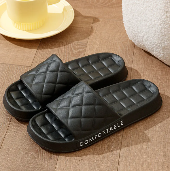 Herren Hausschuhe für den Sommer ⎜ Bequeme Badeschuhe mit Weichem, Rutschfestem Sohlendesign