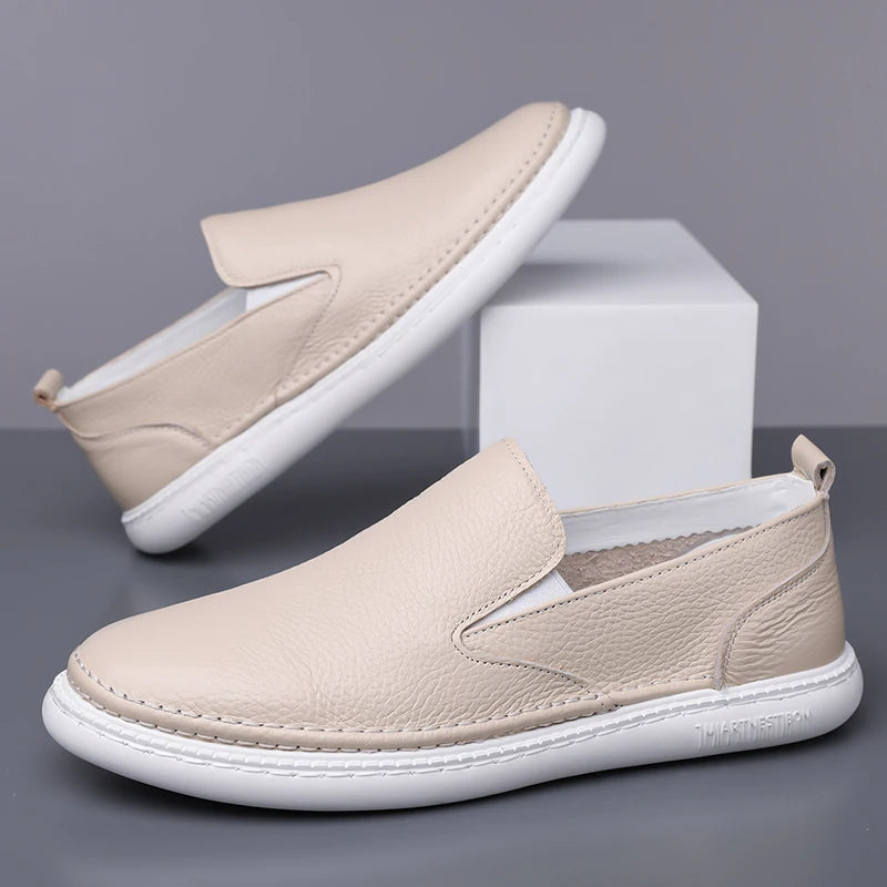 Herren Slip-On Schuhe ⎜ Bequeme Leder-Schuhe im modernen Design für den Alltag