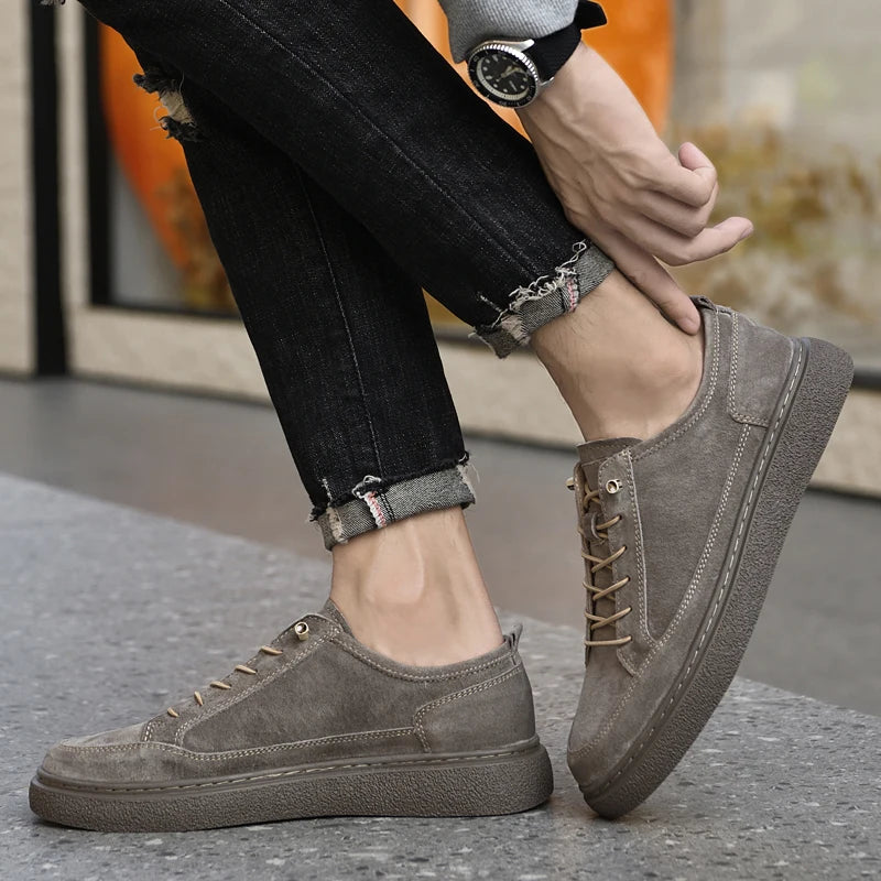 Herren Sneakers ⎜ Atmungsaktive Freizeitschuhe im Retro-Stil mit weicher Sohle und minimalistischem Design