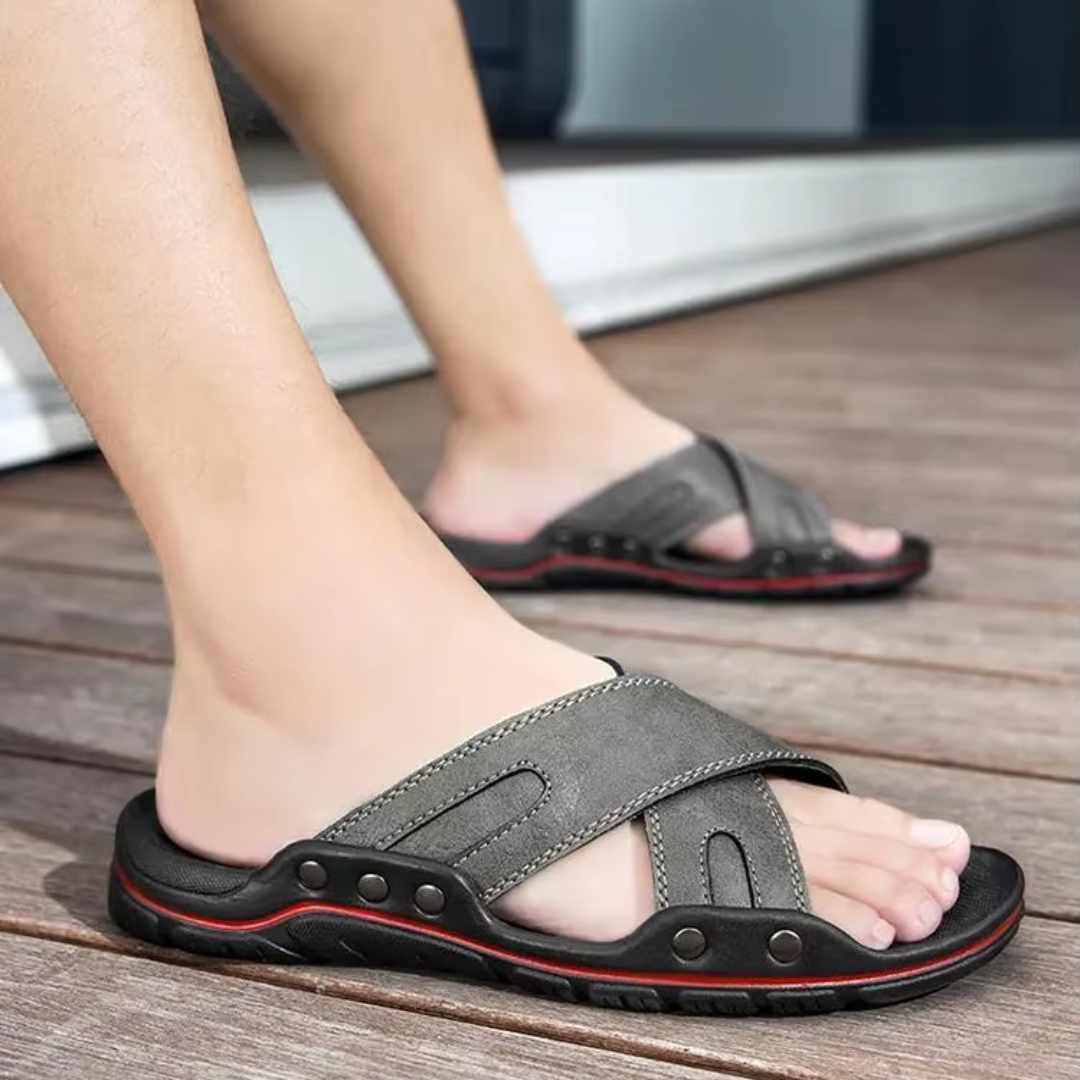 Herren Sandalen ⎜ Bequeme Outdoor-Schuhe mit verstellbarem Riemen für den Sommer