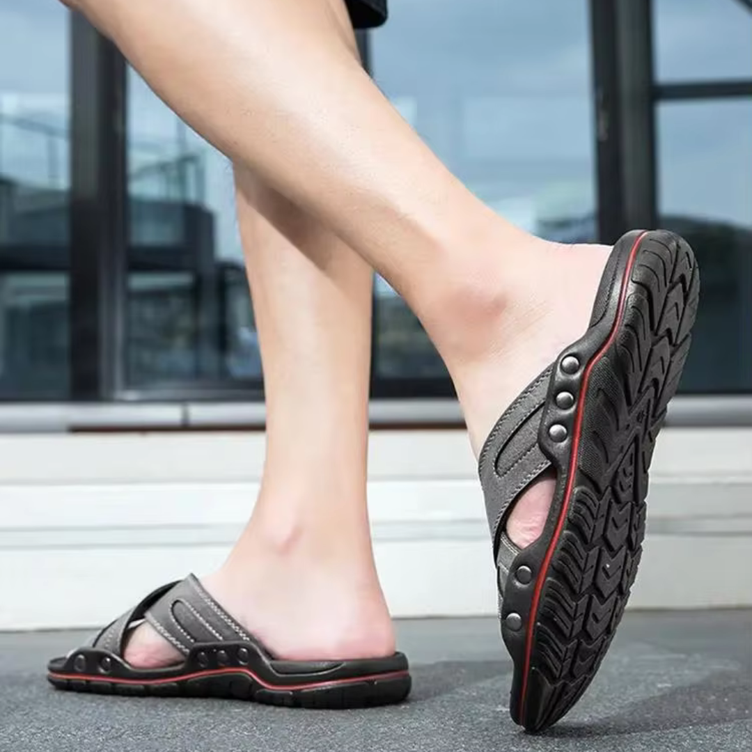 Herren Sandalen ⎜ Bequeme Outdoor-Schuhe mit verstellbarem Riemen für den Sommer