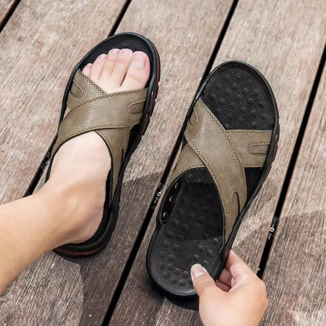 Herren Sandalen ⎜ Bequeme Outdoor-Schuhe mit verstellbarem Riemen für den Sommer