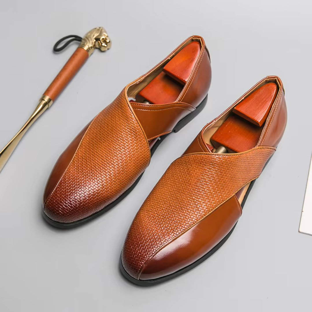 Herren Sandalen ⎜ Modische Leder-Schuhe mit atmungsaktivem Design für den Sommer