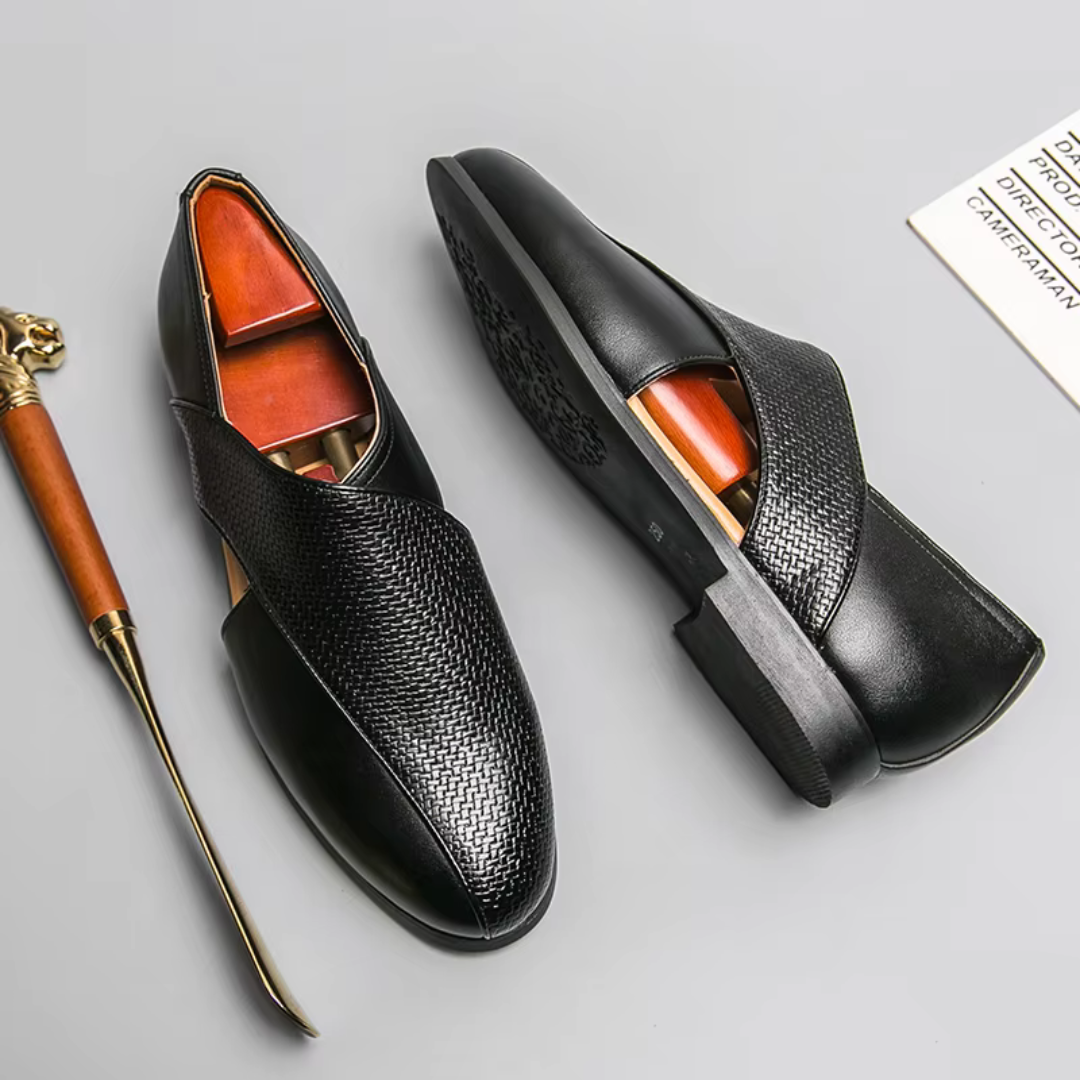 Herren Sandalen ⎜ Modische Leder-Schuhe mit atmungsaktivem Design für den Sommer