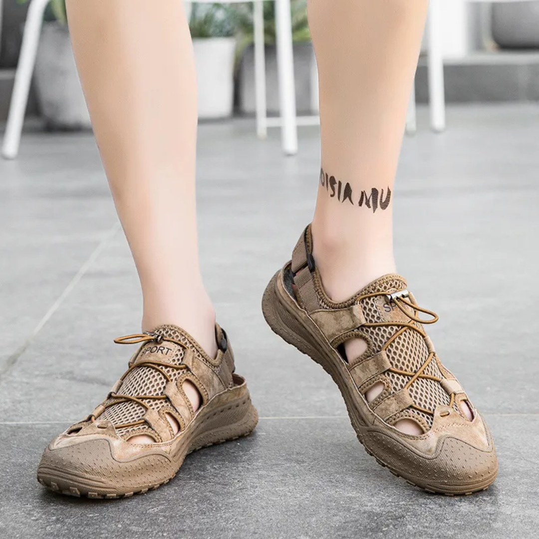Herren Sandalen ⎜ Bequeme Römische Sandalen mit rutschfester Sohle für den Sommer