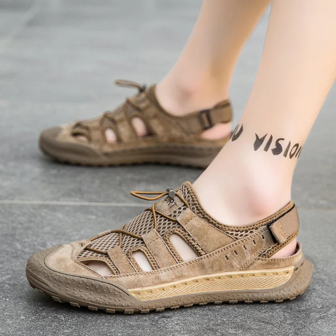 Herren Sandalen ⎜ Bequeme Römische Sandalen mit rutschfester Sohle für den Sommer