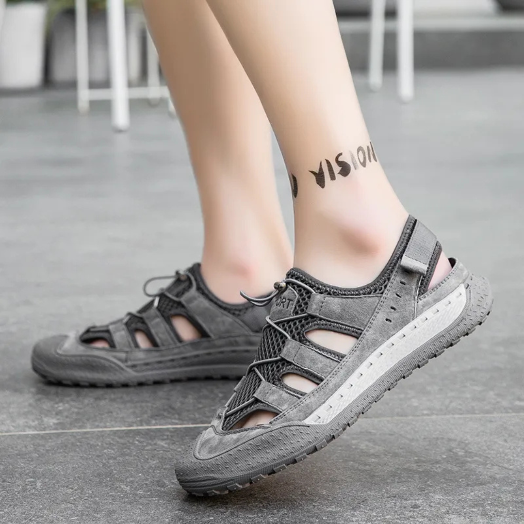 Herren Sandalen ⎜ Bequeme Römische Sandalen mit rutschfester Sohle für den Sommer