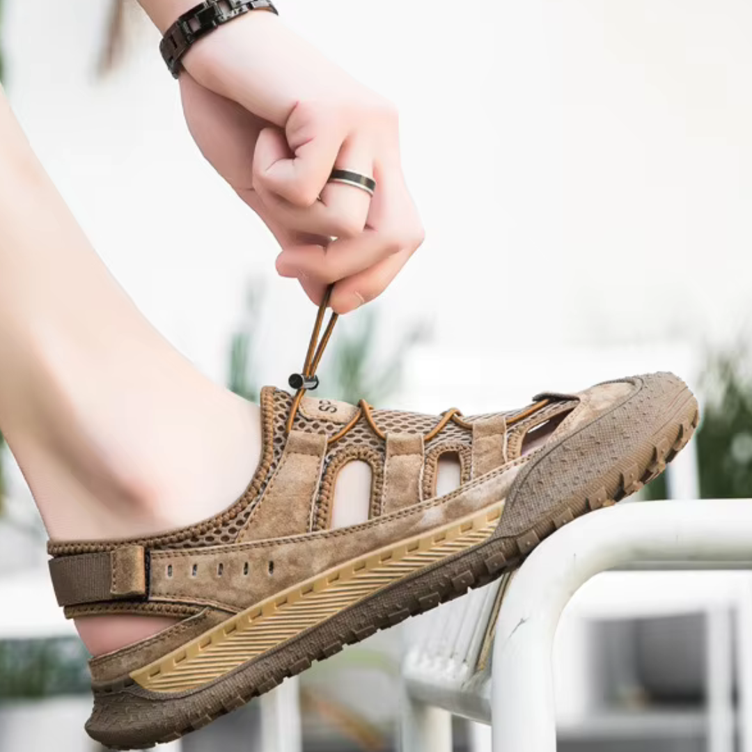 Herren Sandalen ⎜ Bequeme Römische Sandalen mit rutschfester Sohle für den Sommer