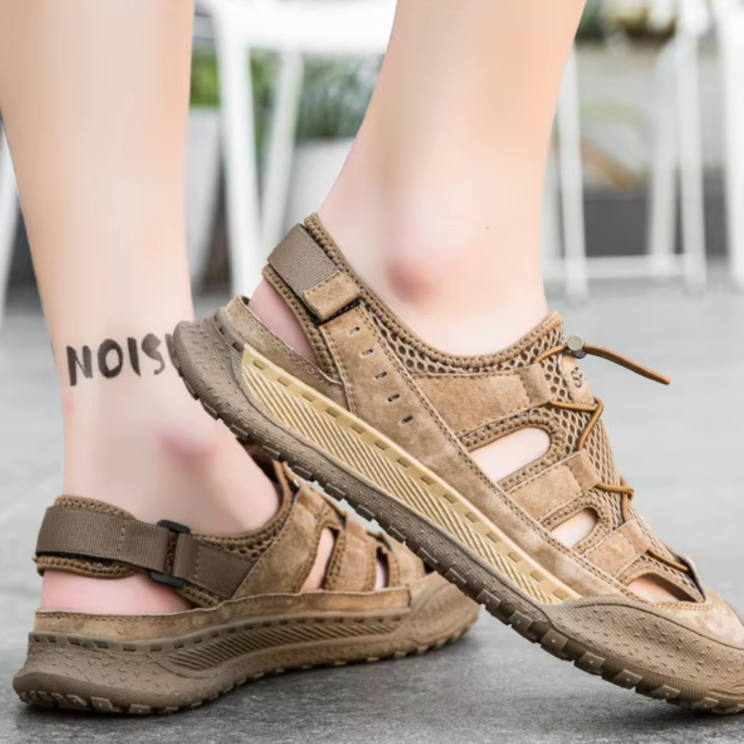 Herren Sandalen ⎜ Bequeme Römische Sandalen mit rutschfester Sohle für den Sommer