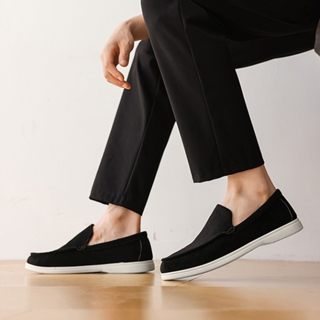 Herren Slip-On Mokassins ⎜ Leichte Wildleder-Schuhe für den Sommer und Freizeit