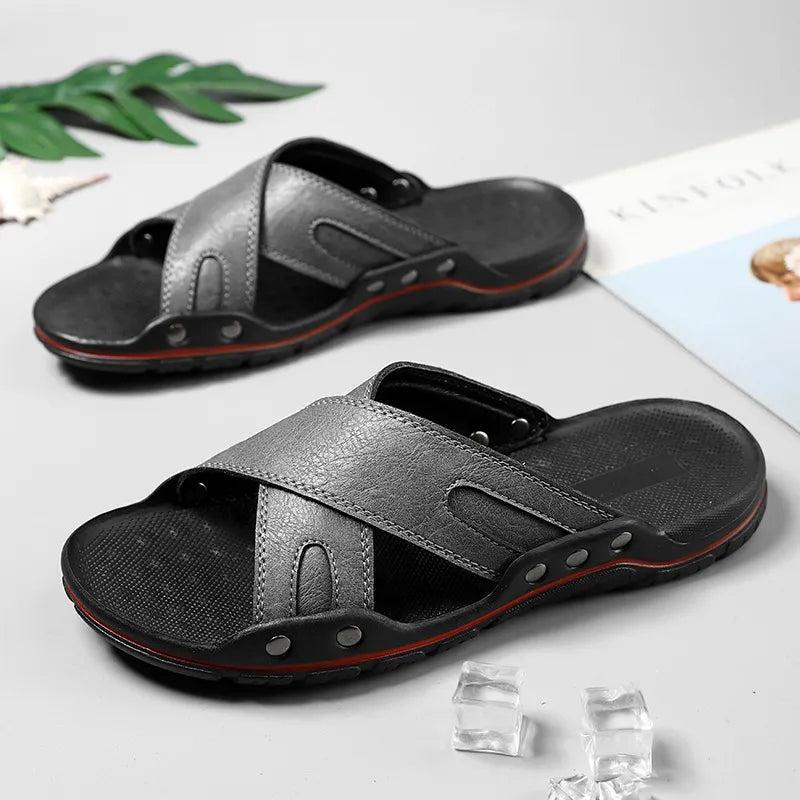 Herren Sandalen ⎜ Bequeme Outdoor-Schuhe mit verstellbarem Riemen für den Sommer